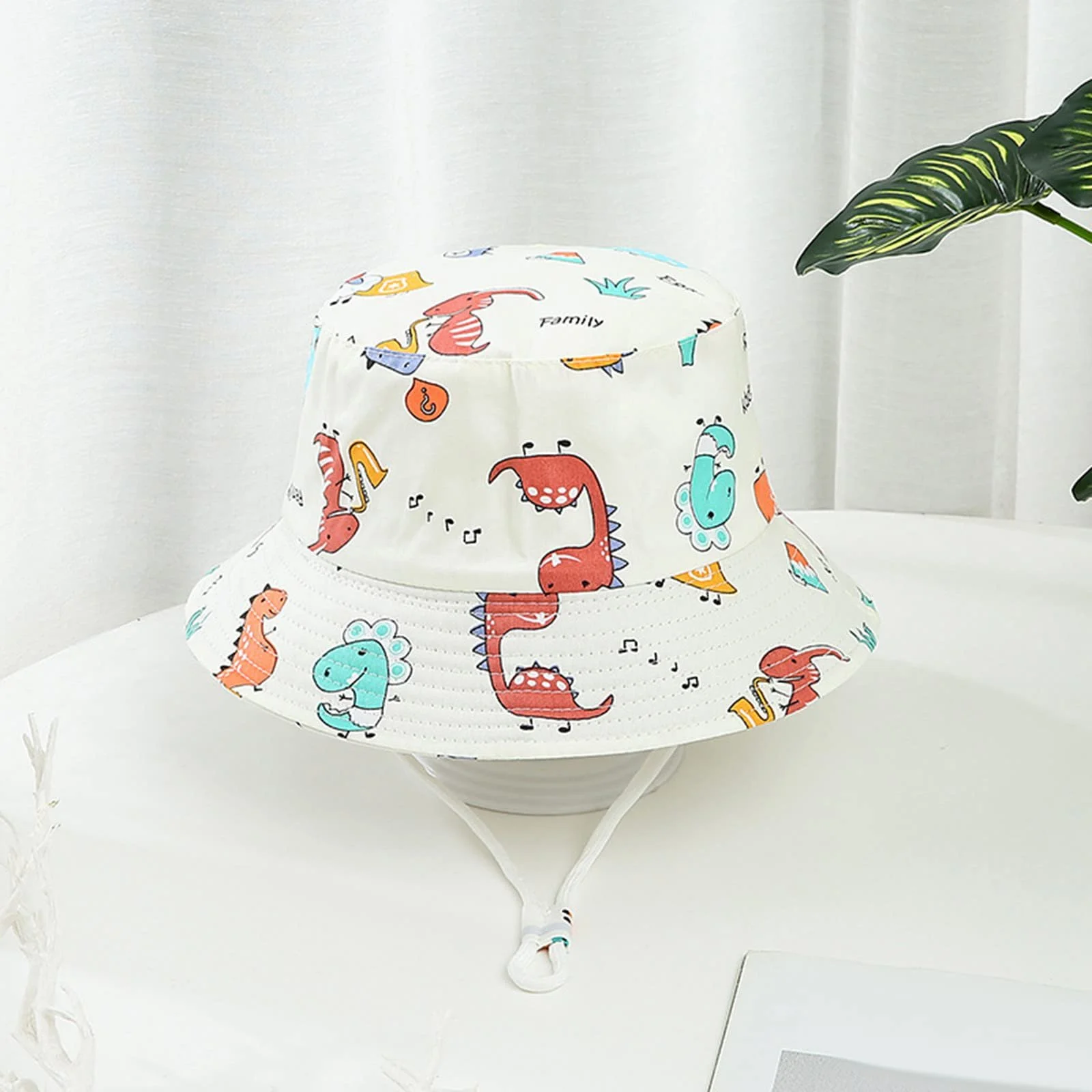 Панама Бавовняна з широкими полями UPF 50+ з мультяшним принтом, фото №5
