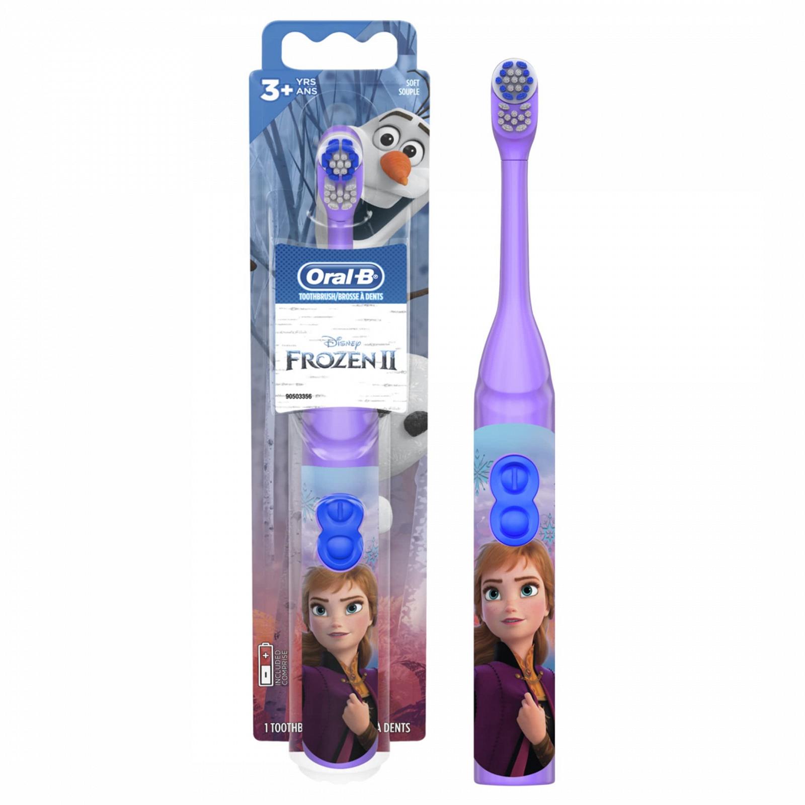Зубна щітка Oral-B Pro-Health Jr. Дитяча на батарейках Disney's Frozen, м'яка, 1 шт, різні стилі, фото №10