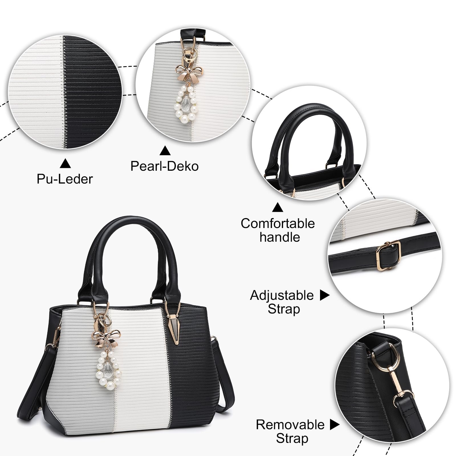 Сумка жіноча Miss Lulu, середня, з ручками, кольорова, фото №2