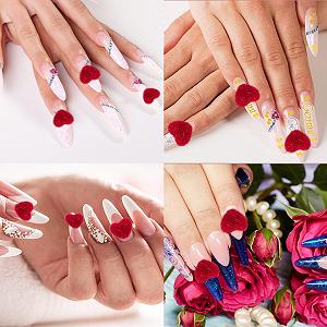 Плюшеві Кульки у формі серця 30 штук Червоний synthetic.ua - Фото 1