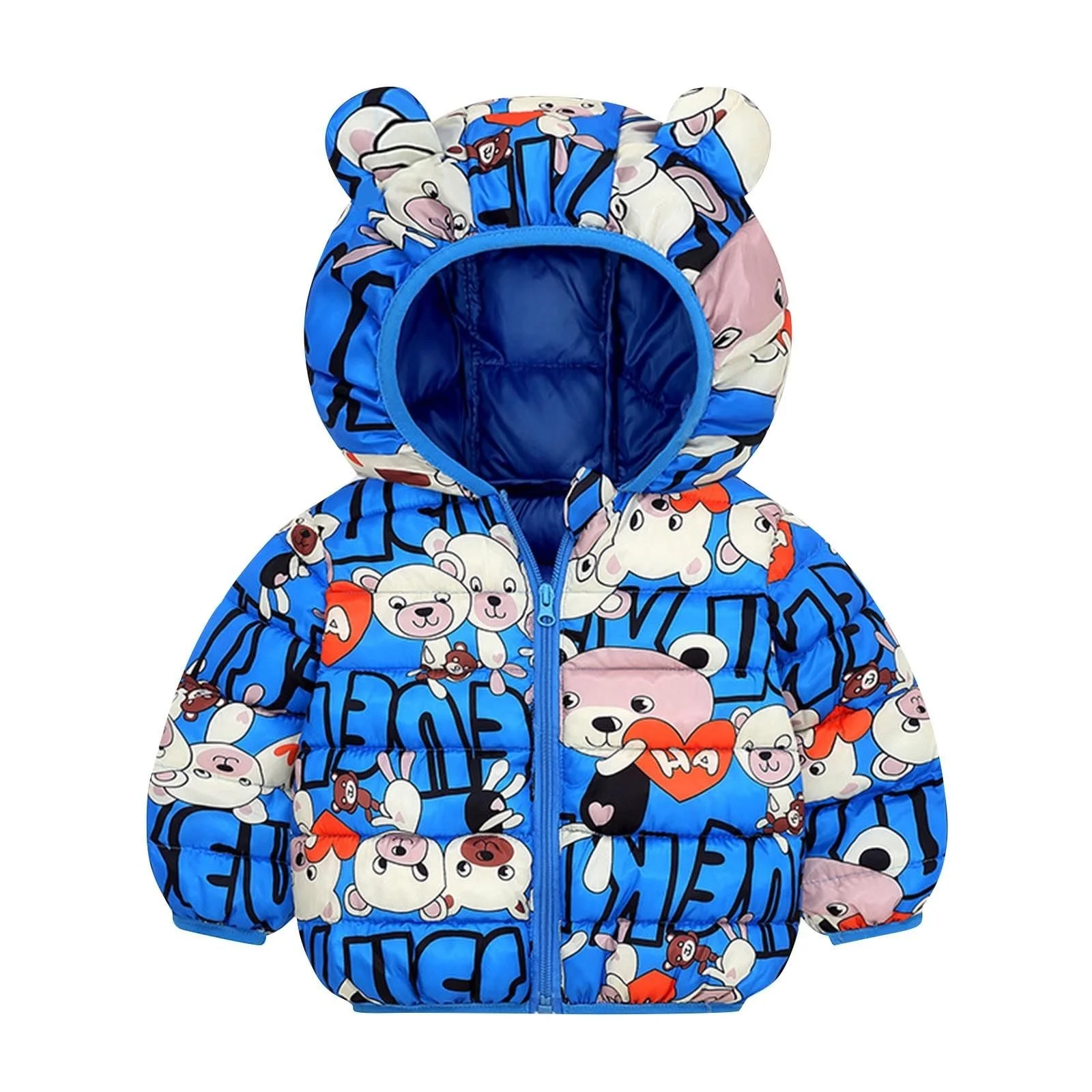 Дитяча зимова куртка з принтом ведмедя (до 7 років), фото №1 Дитяча зимова куртка з принтом ведмедя (до 7 років), фото №1