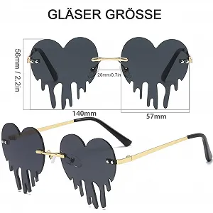 Солнцезащитные Очки Сердце Doukesh Огонь Пламя Бесцветные synthetic.ua - Фото 1