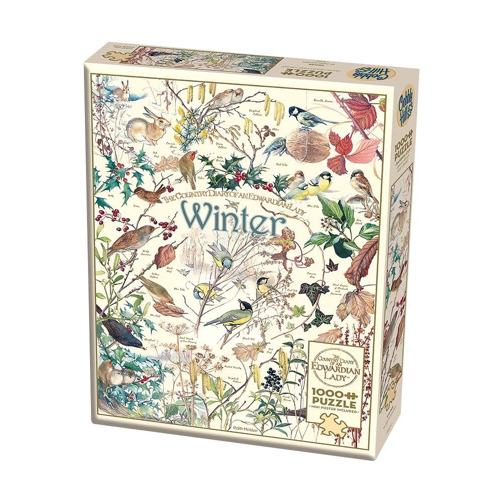 Пазл Cobble Hill Country Diary Winter 1000 элементов с плакатом, фото №2