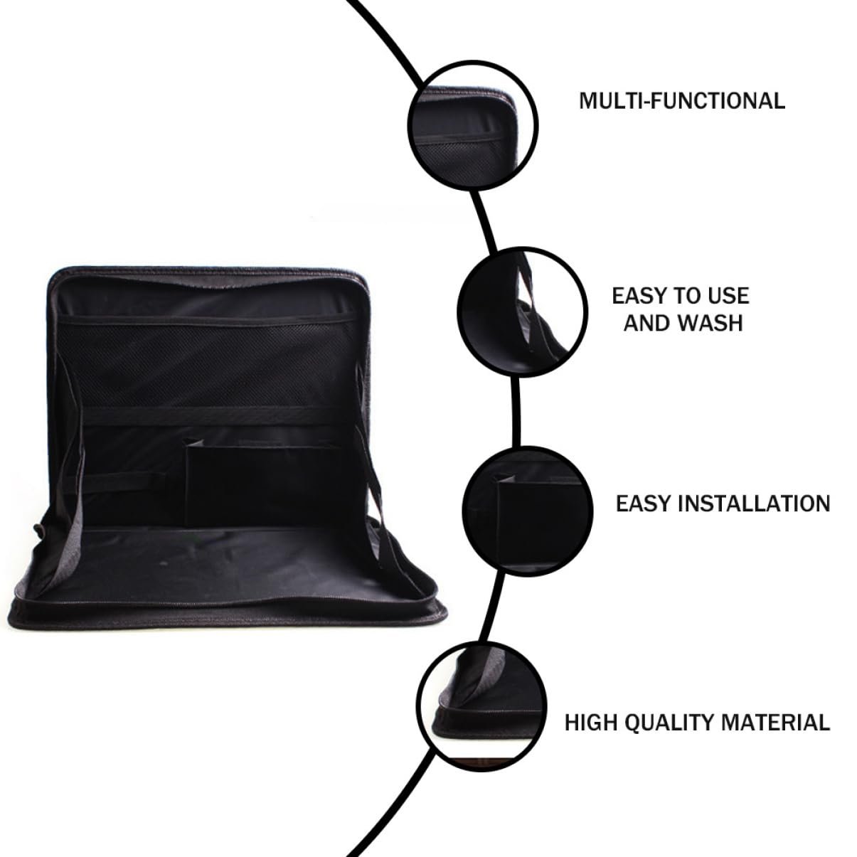 Автомобільний столик для ноутбука Amosfun складаний, тримач для їжі, фото №2