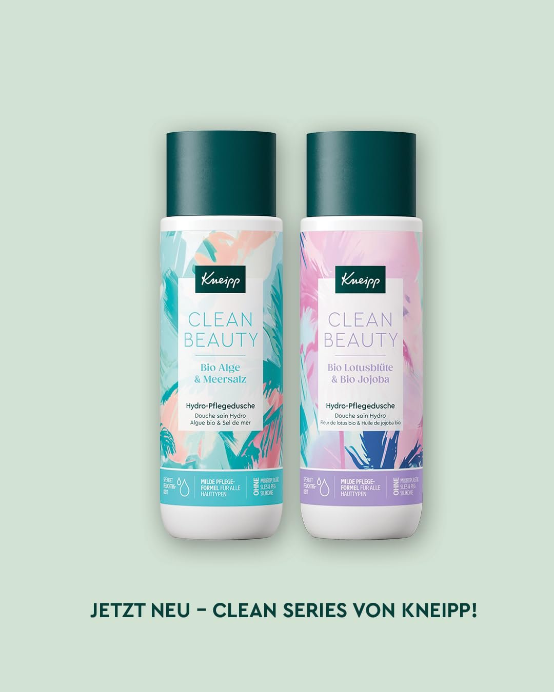Гидро-гель для душа Kneipp Clean Beauty Organic Algae & Sea Salt 200 мл, фото №3
