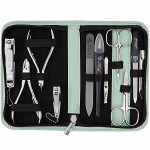 Купити Набір для манікюру DREI SCHWERTER Spezia 10 предметів, чохол зі штучної шкіри м'ятного кольору - Фото 1 Набір для манікюру DREI SCHWERTER Spezia 10 предметів, чохол зі штучної шкіри м'ятного кольору - Фото 1