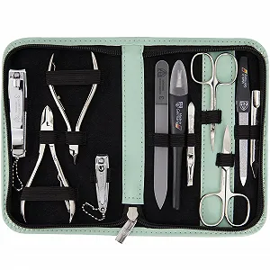 Купить Набор для маникюра DREI SCHWERTER Spezia 10 предметов, чехол из искусственной кожи мятного цвета - Фото 1 Набор для маникюра DREI SCHWERTER Spezia 10 предметов, чехол из искусственной кожи мятного цвета - Фото 1