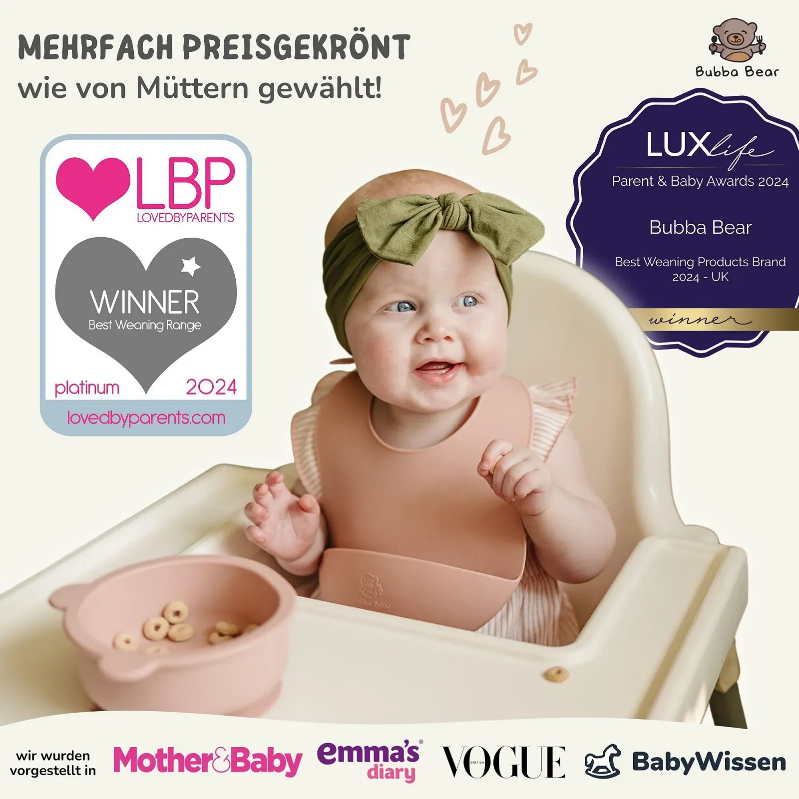 Набір дитячого силіконового посуду Bubba Bear, нековзний з присоскою, 11 предметів, без BPAі з ложкою, виделкою, мискою, слинявчиком, чашкою, поїльником, рожевий, фото №2 Набір дитячого силіконового посуду Bubba Bear, нековзний з присоскою, 11 предметів, без BPAі з ложкою, виделкою, мискою, слинявчиком, чашкою, поїльником, рожевий, фото №2