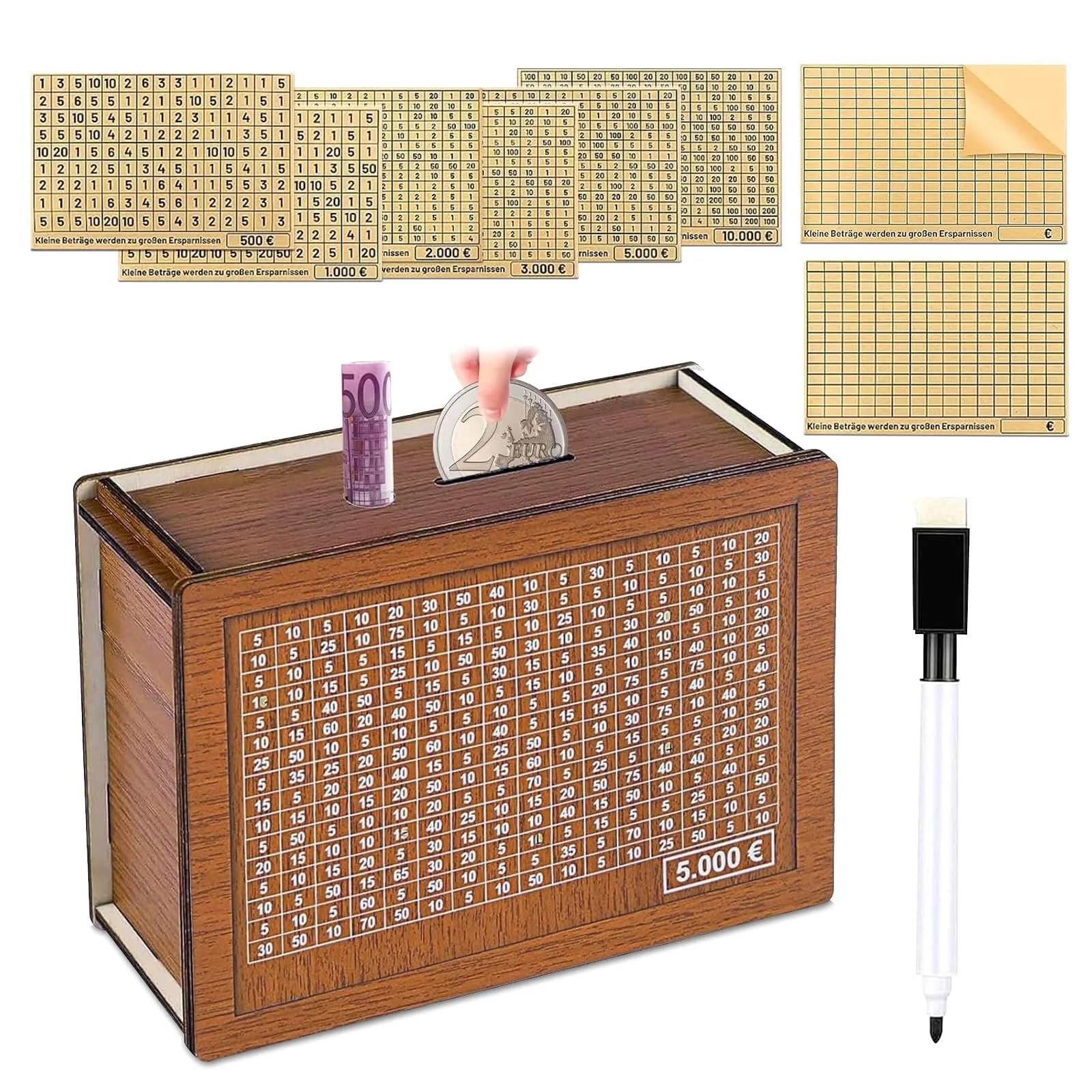 Дерев'яна скарбничка з наліпками-маркерами, фото №8