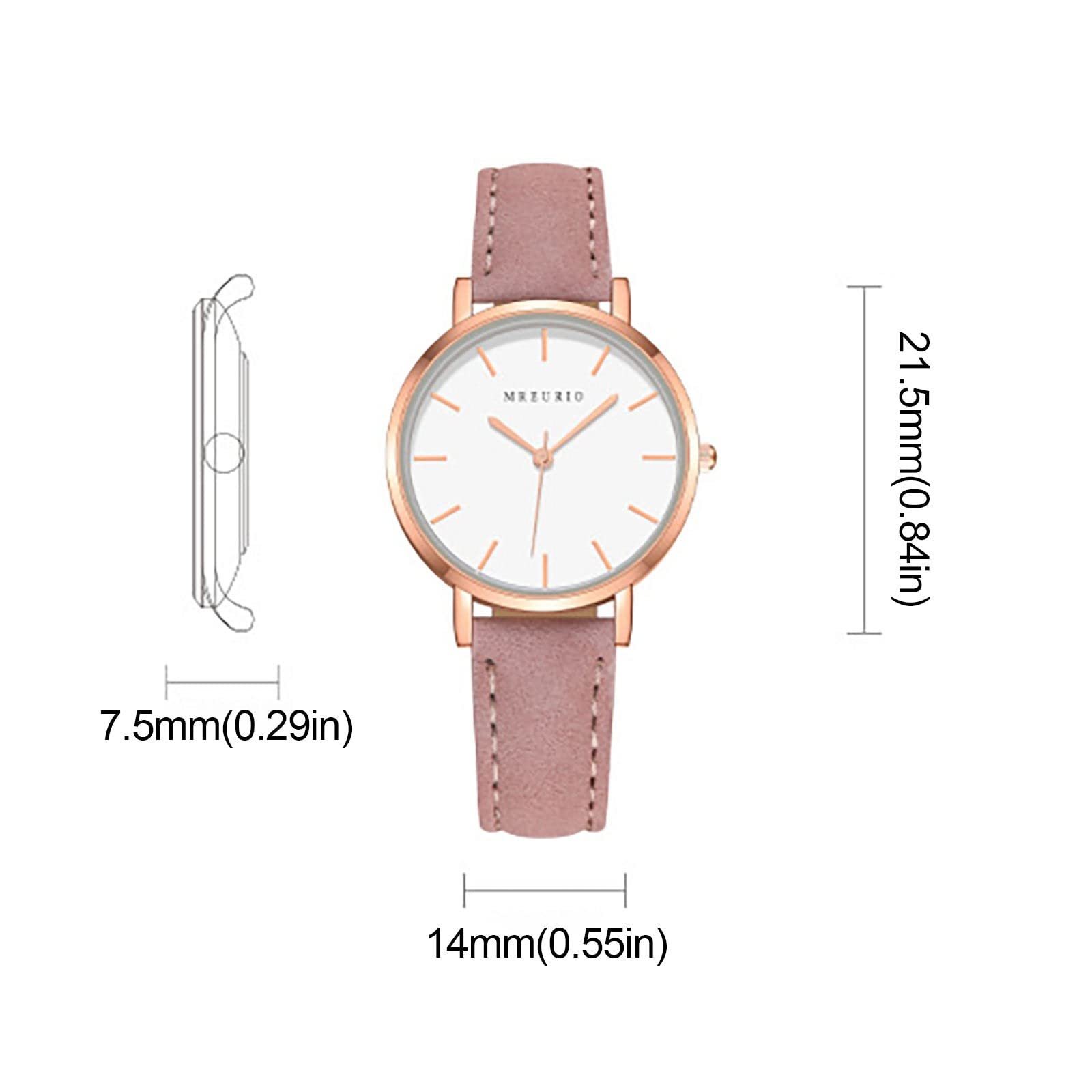 Простые часы для женщин и мужчин Generisch ремешок, фото №5