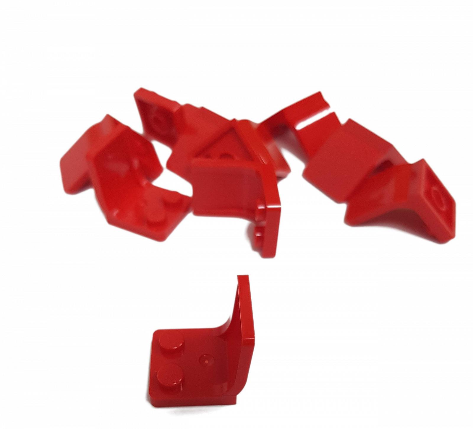 Набор LEGO City - 10 стульев с 2x2 шипами в красном цвете, фото №3