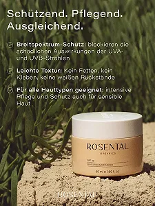 Денний крем ROSENTAL Organics Moisturiser SPF30 зволожувальний з гіалуроновою кислотою та екстрактом водоростей веганський 50 мл - Фото 1