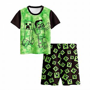 Піжама для хлопчиків Pitevotur, ігрова, з короткими рукавами, Enderman - Фото 1