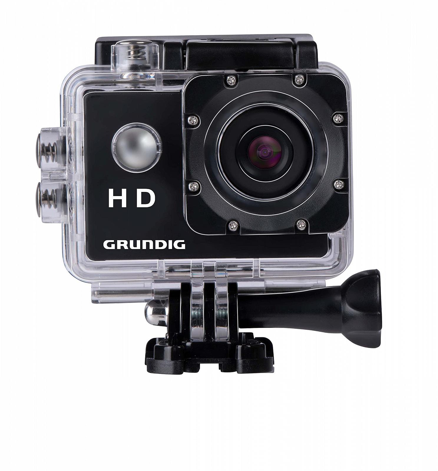 Екшн-камера Grundig HD720P Підводна камера до 30 м, 2-дюймовий РК-екран, Виявлення руху, Чорний, фото №1