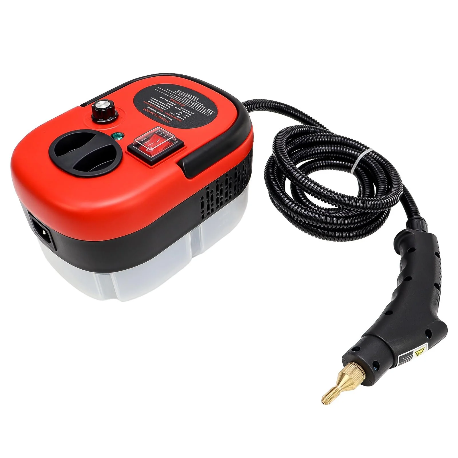 Ручний пароочисник 2500 Вт 1200 мл 3 бар 6 швидкостей Червоний, фото №7 Ручний пароочисник 2500 Вт 1200 мл 3 бар 6 швидкостей Червоний, фото №7