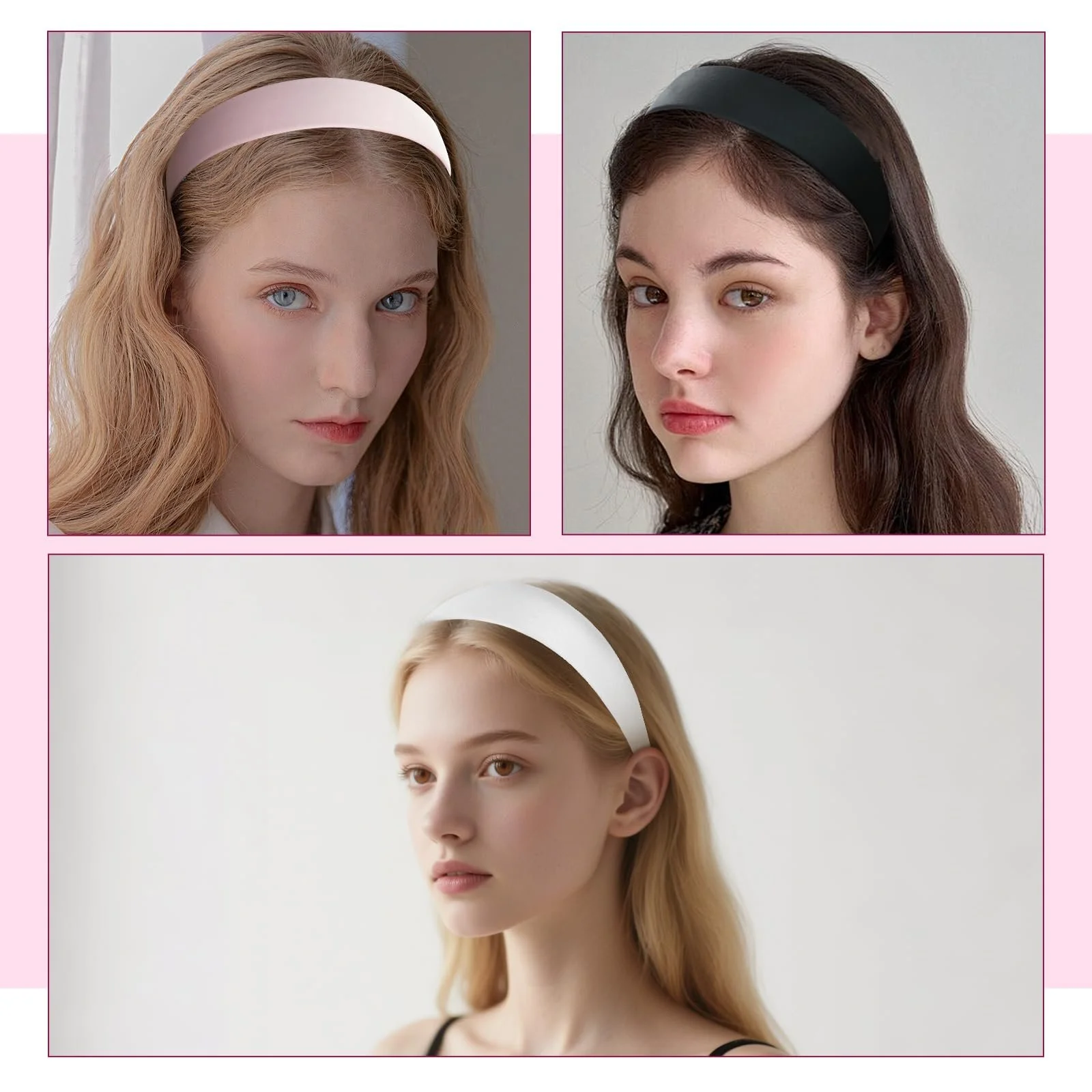 Обруч широкий для волосся жіночий з кліпсами Набір 4шт Чорний, фото №5 Обруч широкий для волосся жіночий з кліпсами Набір 4шт Чорний, фото №5