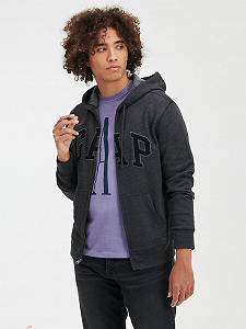 Світшот FULLZIP LOGO HOODIE 738099-00 GAP Темно-сірий XL synthetic.ua - Фото 1