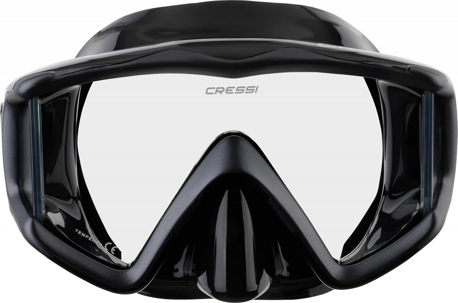 Маска Cressi Liberty для дайвінгу, апное та снорклінгу - Доступна у версії з двома/трьома лінзами та Alpha Ultra Dry - Суха трубка, ідеальна для снорклінгу, апное та дайвінгу, фото №3