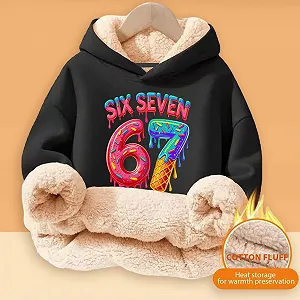 Пуловер з принтами, теплий підлітковий synthetic.ua - Фото 1