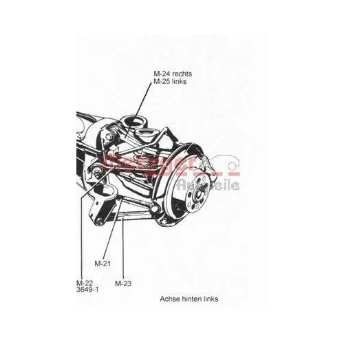 Тяга подвески METZGER 53034119 KIT + для MERCEDES-BENZ, сзади, фото №2