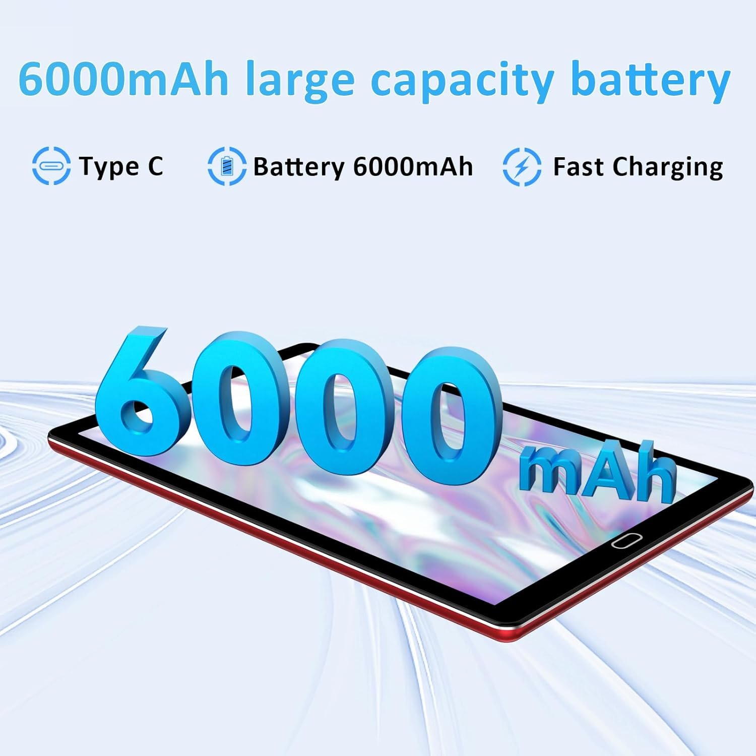 Планшет 10" Goodtel G2 4+6/64Gb 4 ядер Android 13 6000 mAh Красный, фото №4