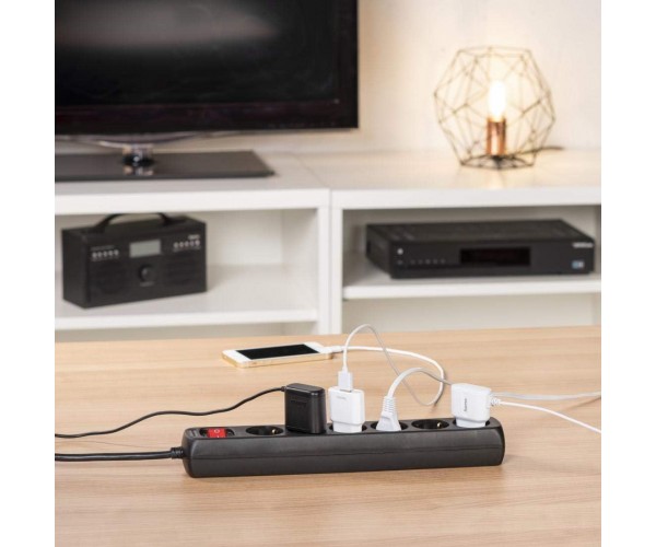 HAMA Фільтр-подовжувач мережевий 6хТип F 3х1.5мм2, 16А 5м чорний, фото №8 HAMA Фільтр-подовжувач мережевий 6хТип F 3х1.5мм2, 16А 5м чорний, фото №8