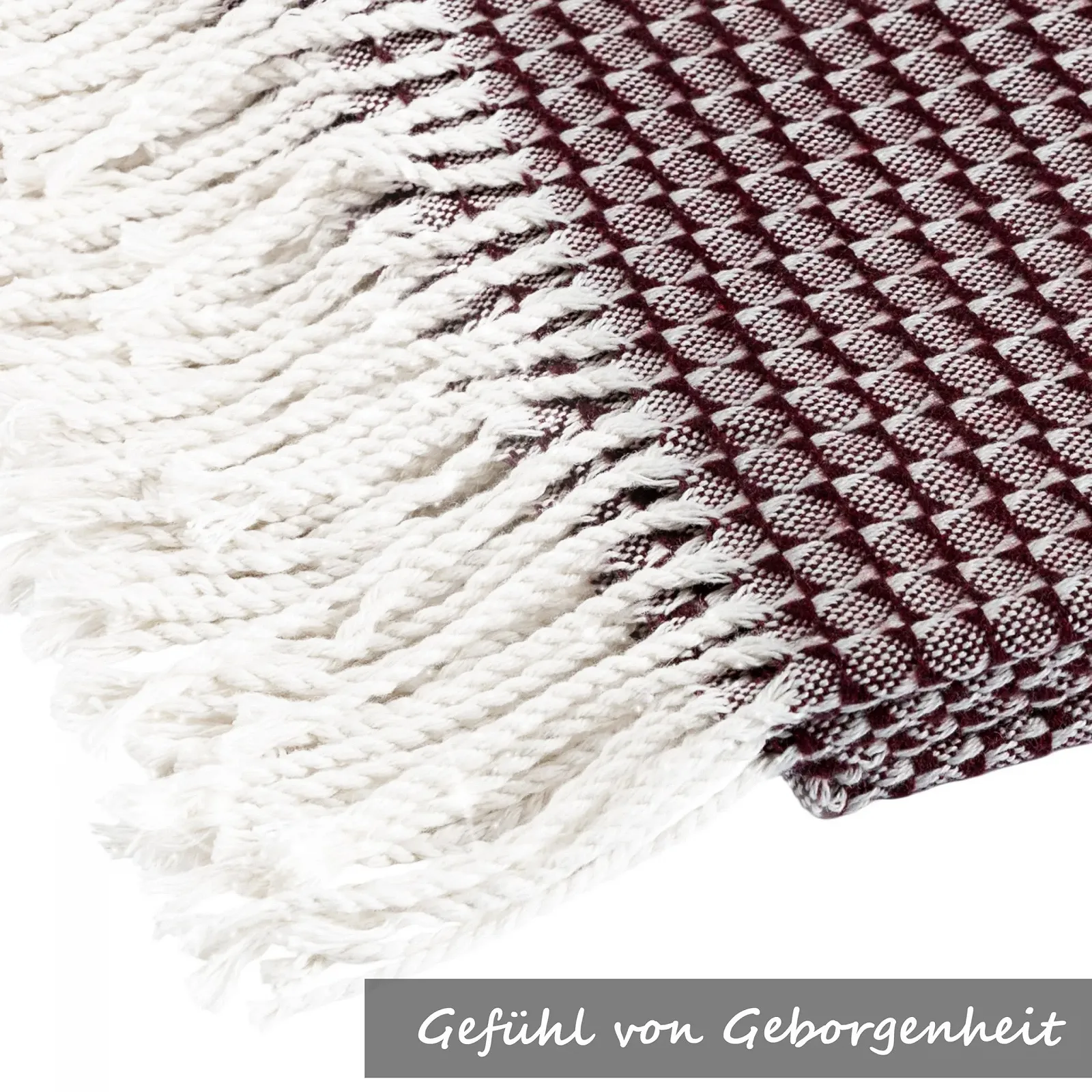 Покривало LuckyBlankets Berlin Бавовна 140 x 200 см Сливовий, фото №4