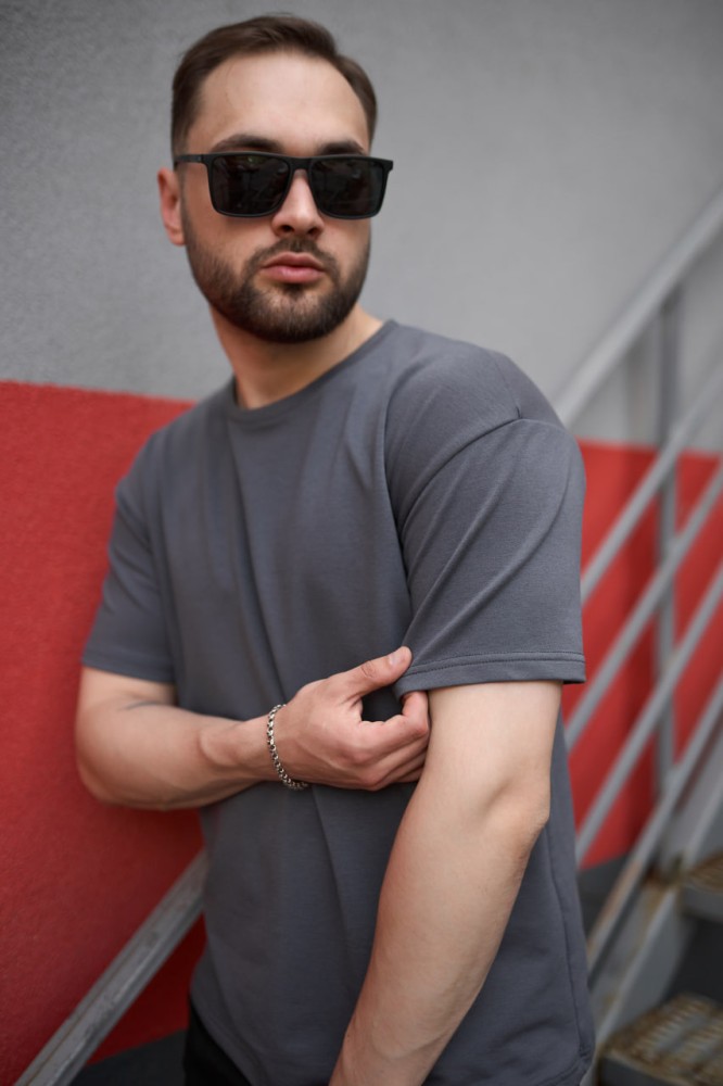 Футболка чоловіча Loud графітова, фото №4