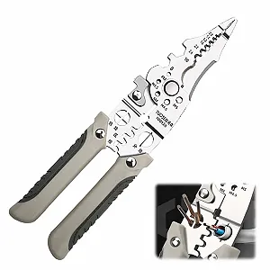 Стриппер многофункциональный Stainless Steel с функцией обжима и резки проводов - Фото 1