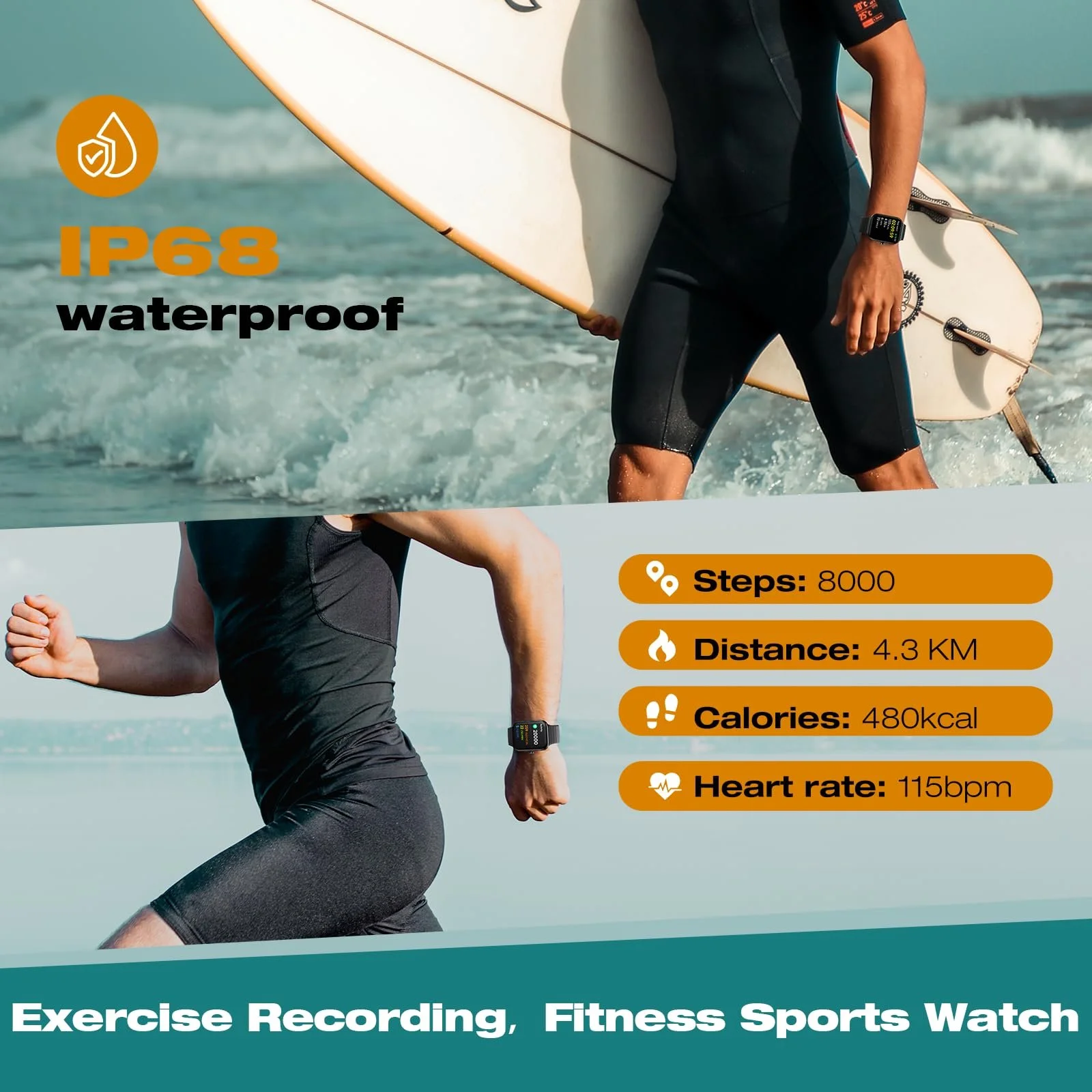 Смарт-часы Quican Черный, фото №3