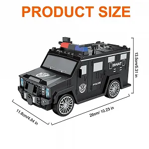 Скарбничка-іграшка Police Car грошовий транспортер з кодовим замком та автоматичним купюроприймачем synthetic.ua - Фото 1