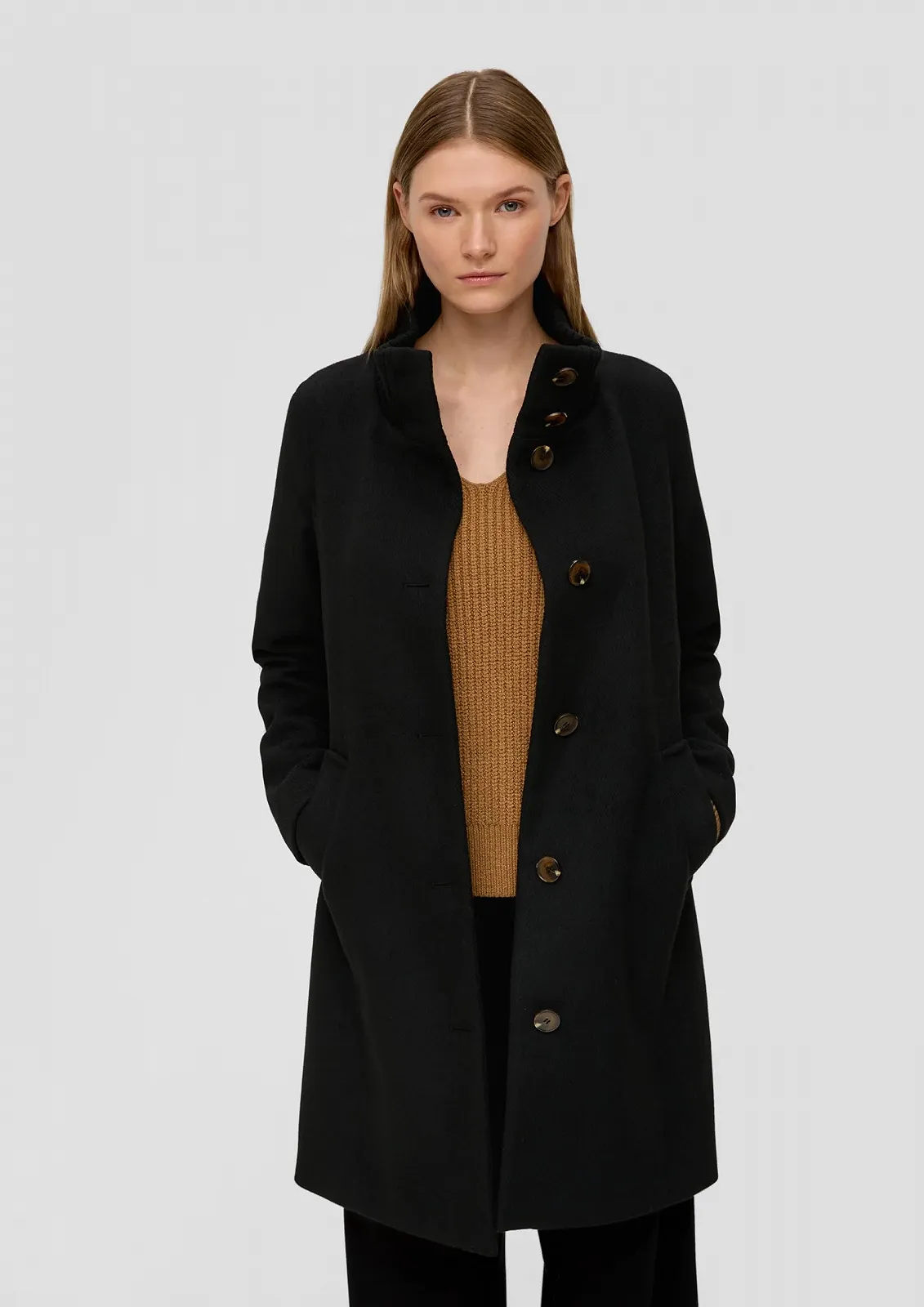 Пальто s.Oliver Twill з коміром-стійкою, фото №4