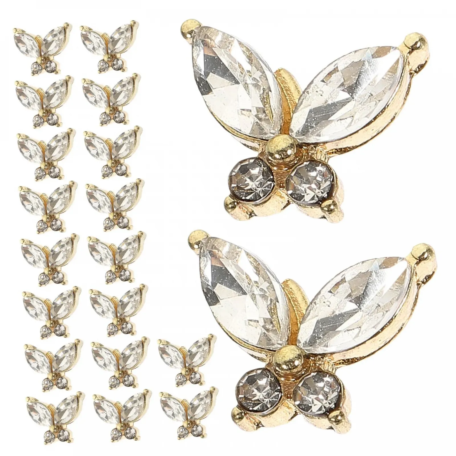 Украшения для ногтей Бабочки FRCOLOR 40шт, фото №8