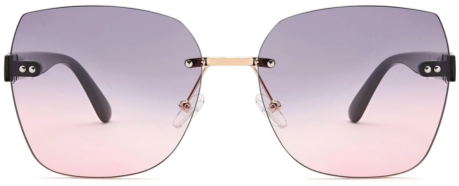 Сонцезахисні окуляри Без оправи styleBREAKER 09020145 з тонованими прямокутними полікарбонатними лінзами, пластикові дужки, фото №2