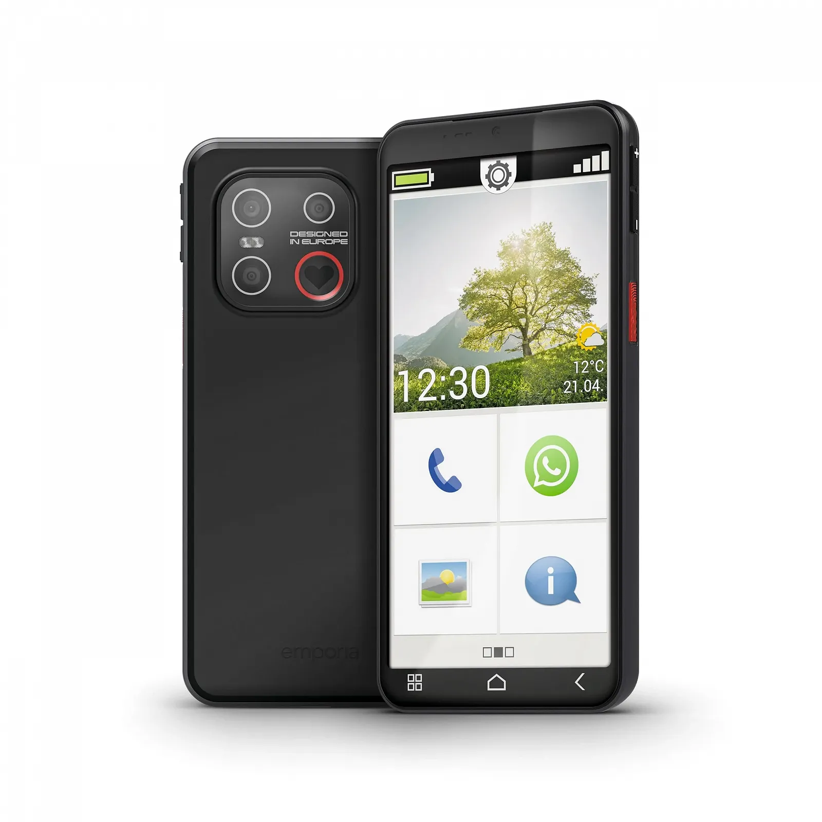 Смартфон emporia SMART.7mini Android 15 5.45 дюйм NFC Black, фото №2