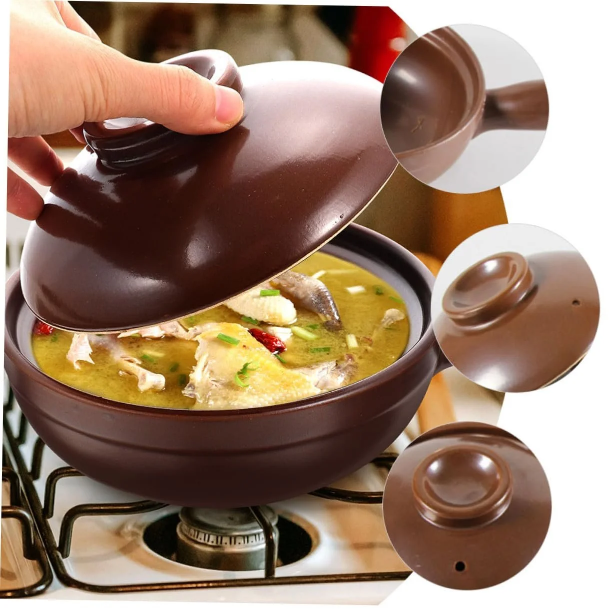 Ківш Gadpiparty керамічний з антипригарним покриттям для тушкування супів та локшини, фото №8