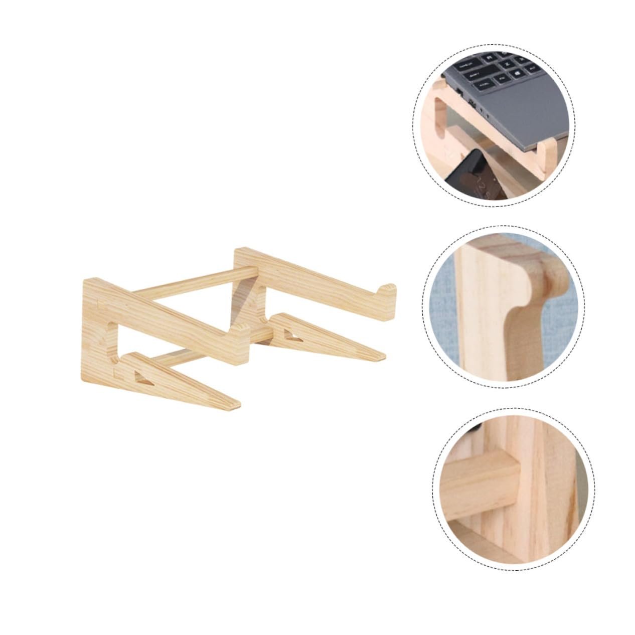 Подставка для ноутбука Деревянная Массивная Эргономичная Подставка для ноутбука для лучшей осанки и комфорта, фото №8 Подставка для ноутбука Деревянная Массивная Эргономичная Подставка для ноутбука для лучшей осанки и комфорта, фото №8