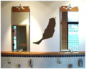 Наклейка на стену Samunshi Fuerteventura Island 17 x 20 см Черная synthetic.ua - Фото 1