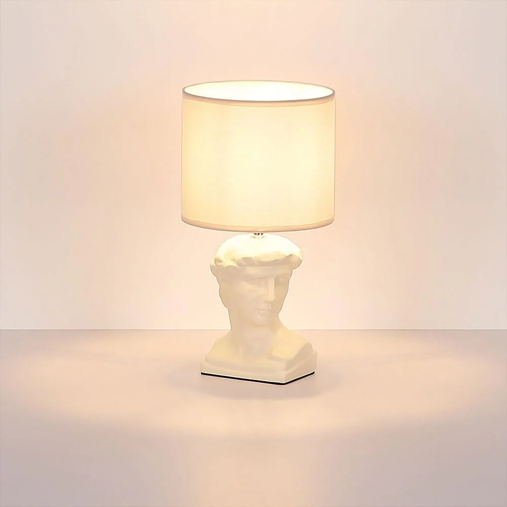 Настольная лампа GLOBO LIGHTING Caesar Статуя Керамика Текстиль E14 17.5 x 33 см Белый, фото №5