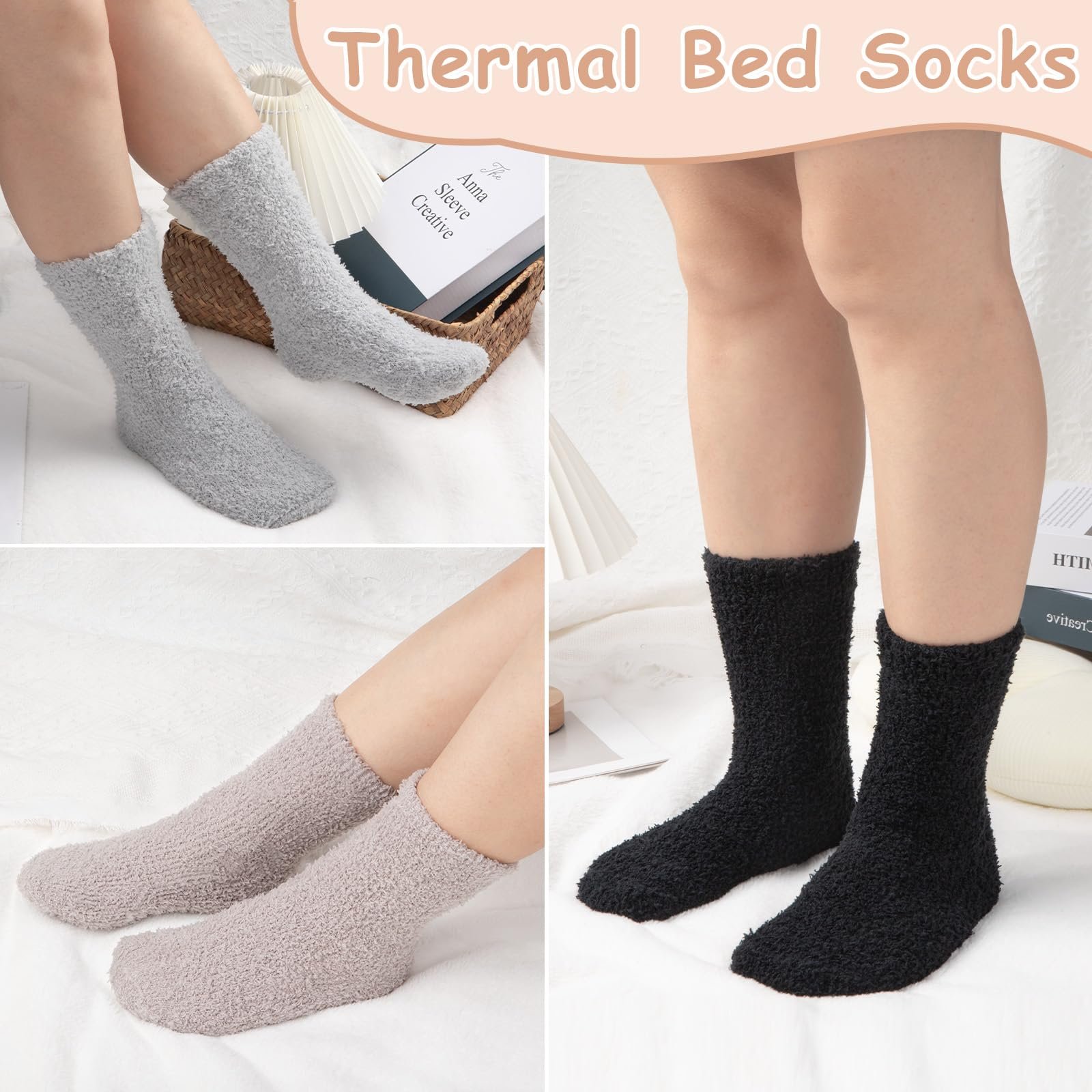 Пухнасті шкарпетки Кораловий фліс 6 пар, фото №5