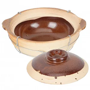 Глиняний горщик INOOMP жаростійкий цільнолитий з ручкою - Фото 1