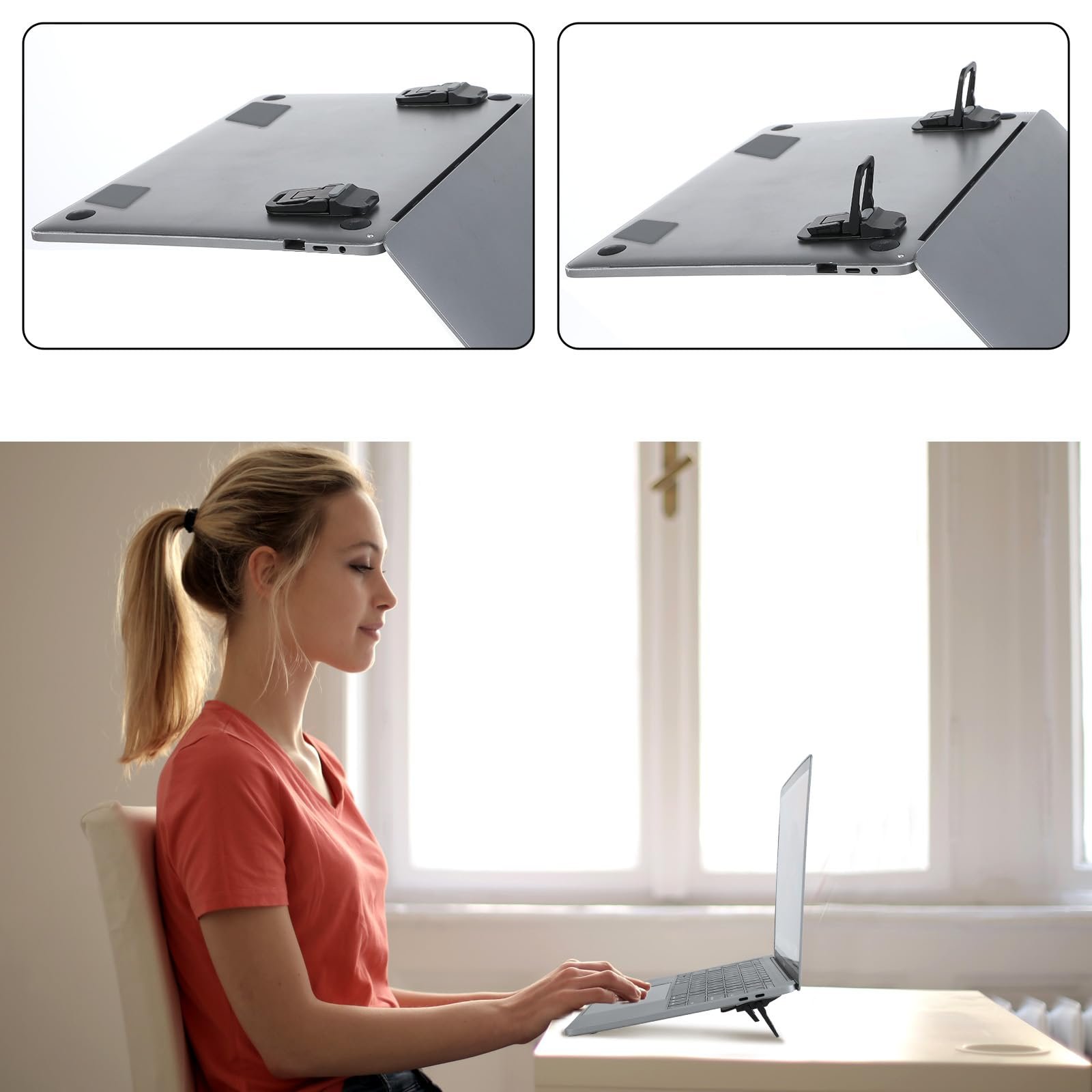 Подставка для ноутбука Мини Портативная Zinc Alloy для стола Складная Подставка для компьютерной клавиатуры с 2 регулируемыми углами Самоклеящаяся Невидимая Подставка для ноутбука для подъема настольной клавиатуры, фото №7 Подставка для ноутбука Мини Портативная Zinc Alloy для стола Складная Подставка для компьютерной клавиатуры с 2 регулируемыми углами Самоклеящаяся Невидимая Подставка для ноутбука для подъема настольной клавиатуры, фото №7