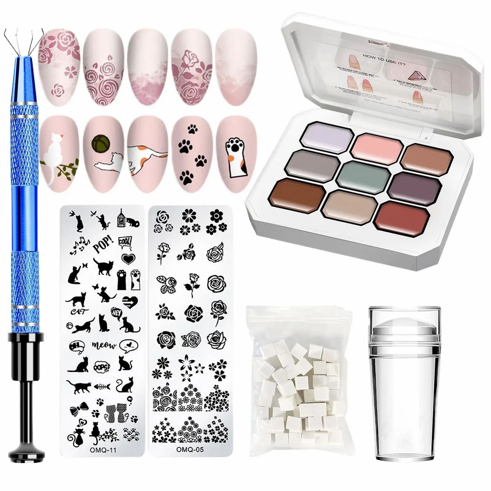 Гель-лак - Набор - 12 цветов Твердый гель-лак - Набор, устойчивый к сколам цвет для маникюра | Включает спонж и металлический захват для градиентного искусства, салонного качества - Дизайн ногтей для взрослых, девушек, фото №8 Гель-лак - Набор - 12 цветов Твердый гель-лак - Набор, устойчивый к сколам цвет для маникюра | Включает спонж и металлический захват для градиентного искусства, салонного качества - Дизайн ногтей для взрослых, девушек, фото №8