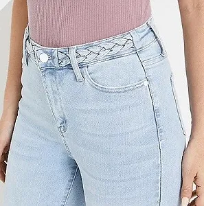 Женские джинсовые брюки GUESS Голубой - 27 synthetic.ua - Фото 1