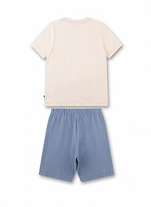 Комплект піжамний Sanetta для хлопчиків Шорти Бежевий synthetic.ua - Фото 1