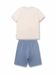 Комплект пижамный Sanetta для мальчиков Шорты Бежевый synthetic.ua - Фото 1