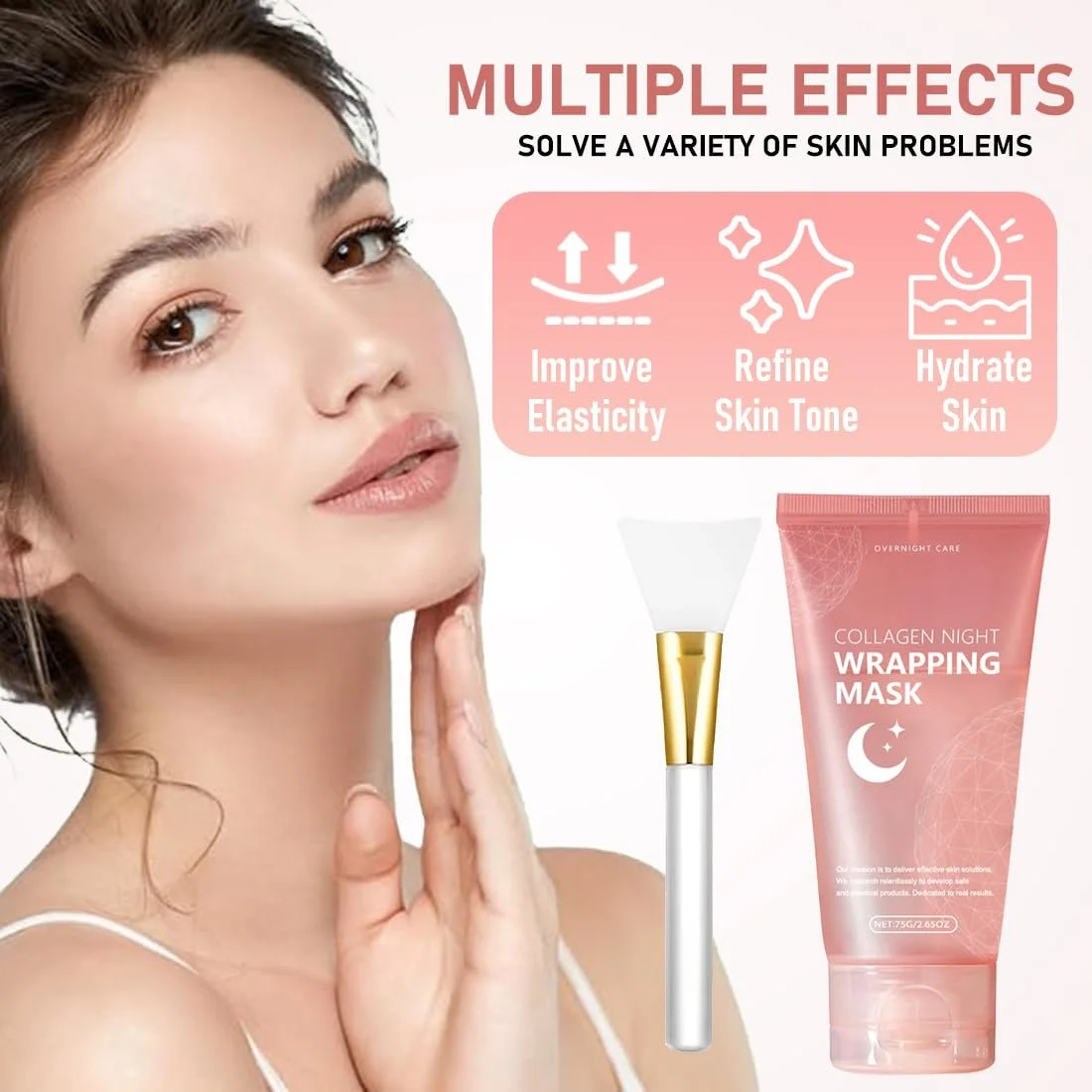 Нічна маска для обличчя Collagen 2025, 75 г x 2, фото №3