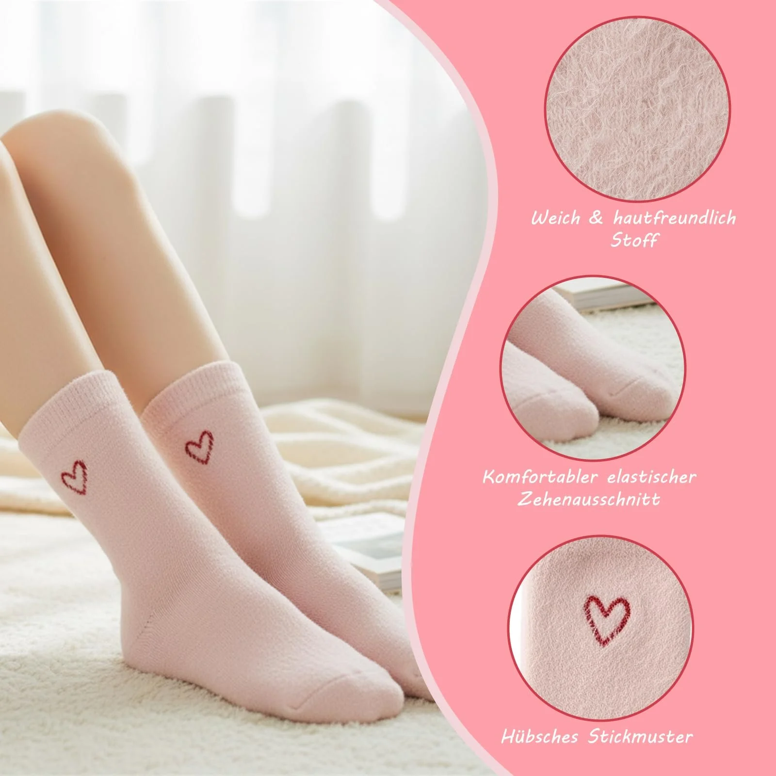 6 пар Жіночих Теплих Шкарпеток Розміри 36-42, фото №3 6 пар Жіночих Теплих Шкарпеток Розміри 36-42, фото №3