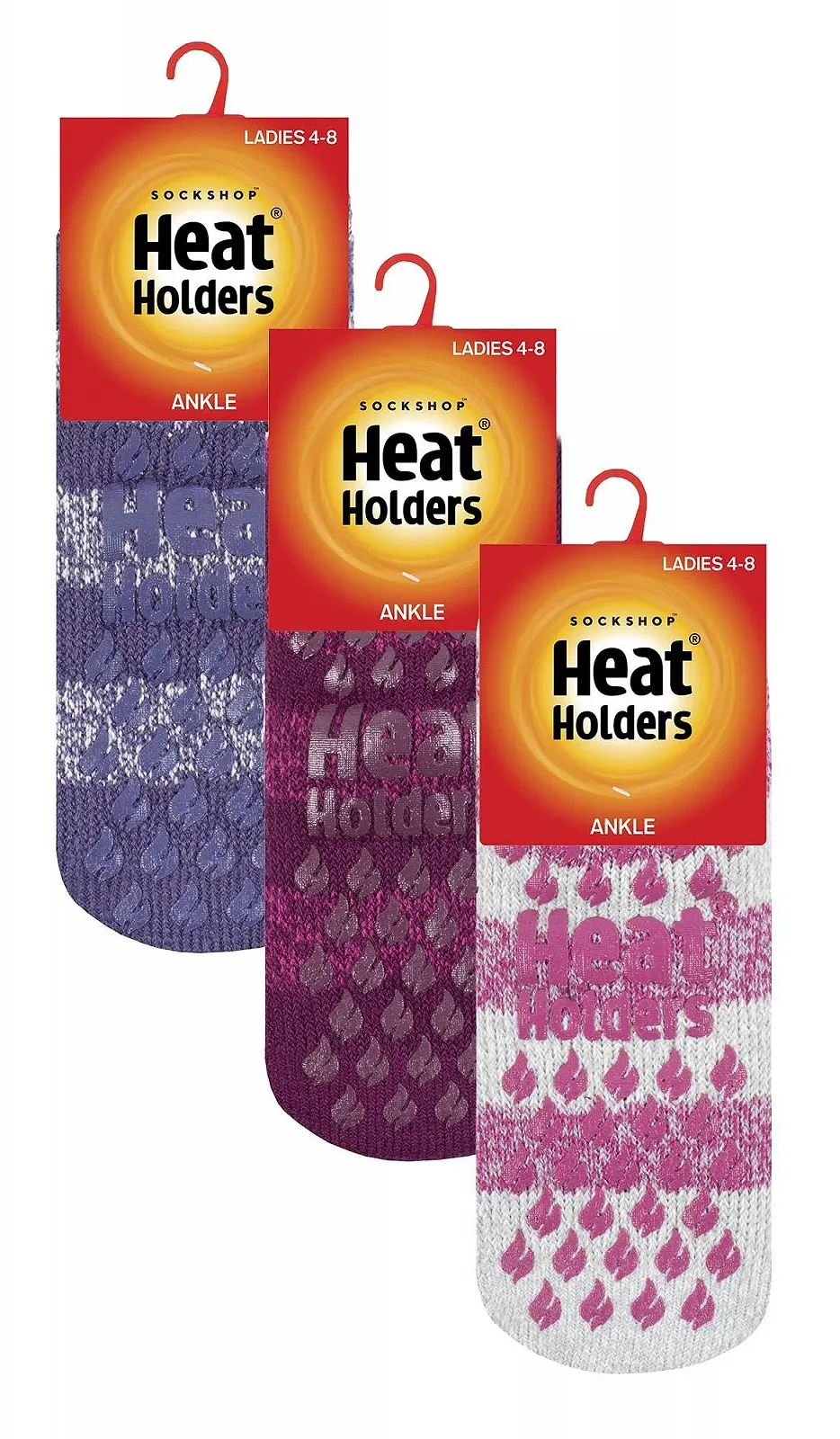 Термоноски женские HEAT HOLDERS, 3 пары, короткие, зимние, с нескользящей подошвой, фото №2