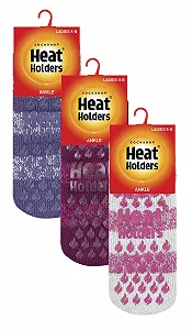 Термоноски женские HEAT HOLDERS, 3 пары, короткие, зимние, с нескользящей подошвой synthetic.ua - Фото 1